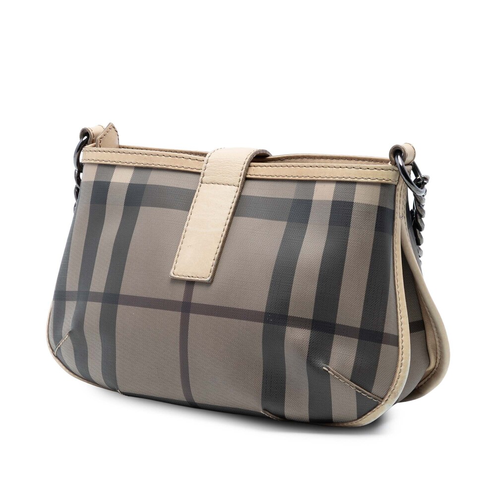 Pre-Loved Burberry Smoked Check Coated Canvas Crossbody - Picture 2 of 7